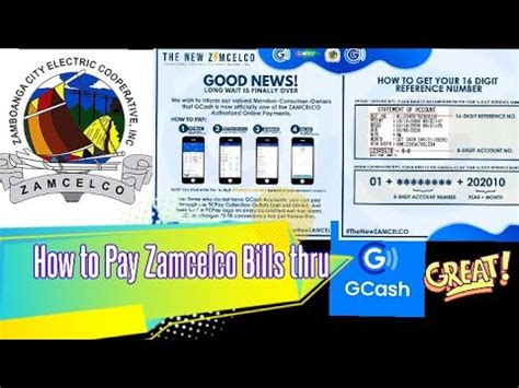 Zamcelco Authorized Online Payments Thru Gcash .